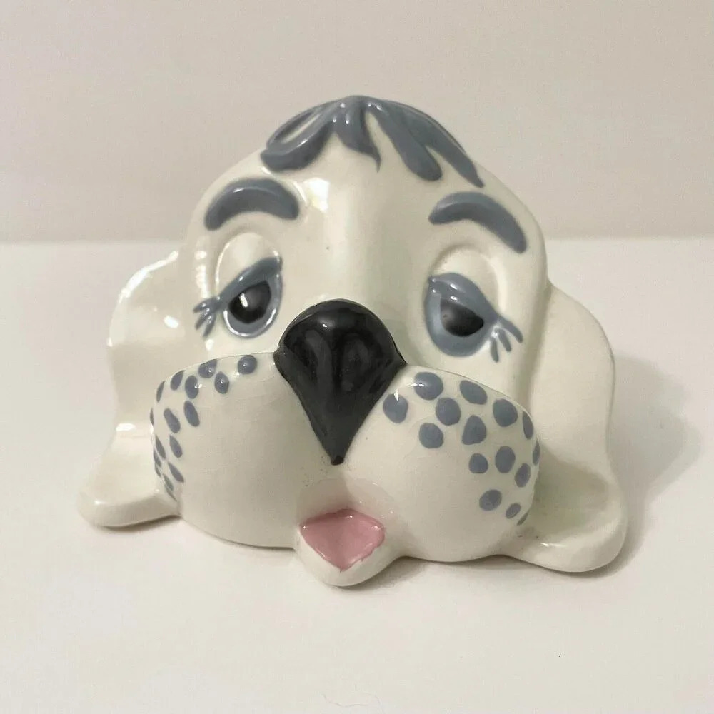 Vintage  Ceramic Dog Eyeglass Holder Glasses Stand